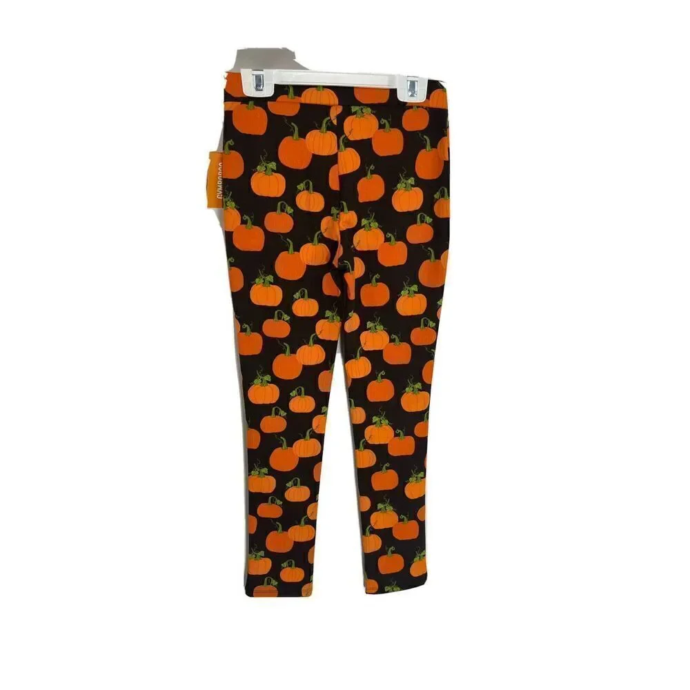 Gymboree 2 PC Girls 8 Brown‎ Sweater W/Appliques & Leggings Pumpkins Fall